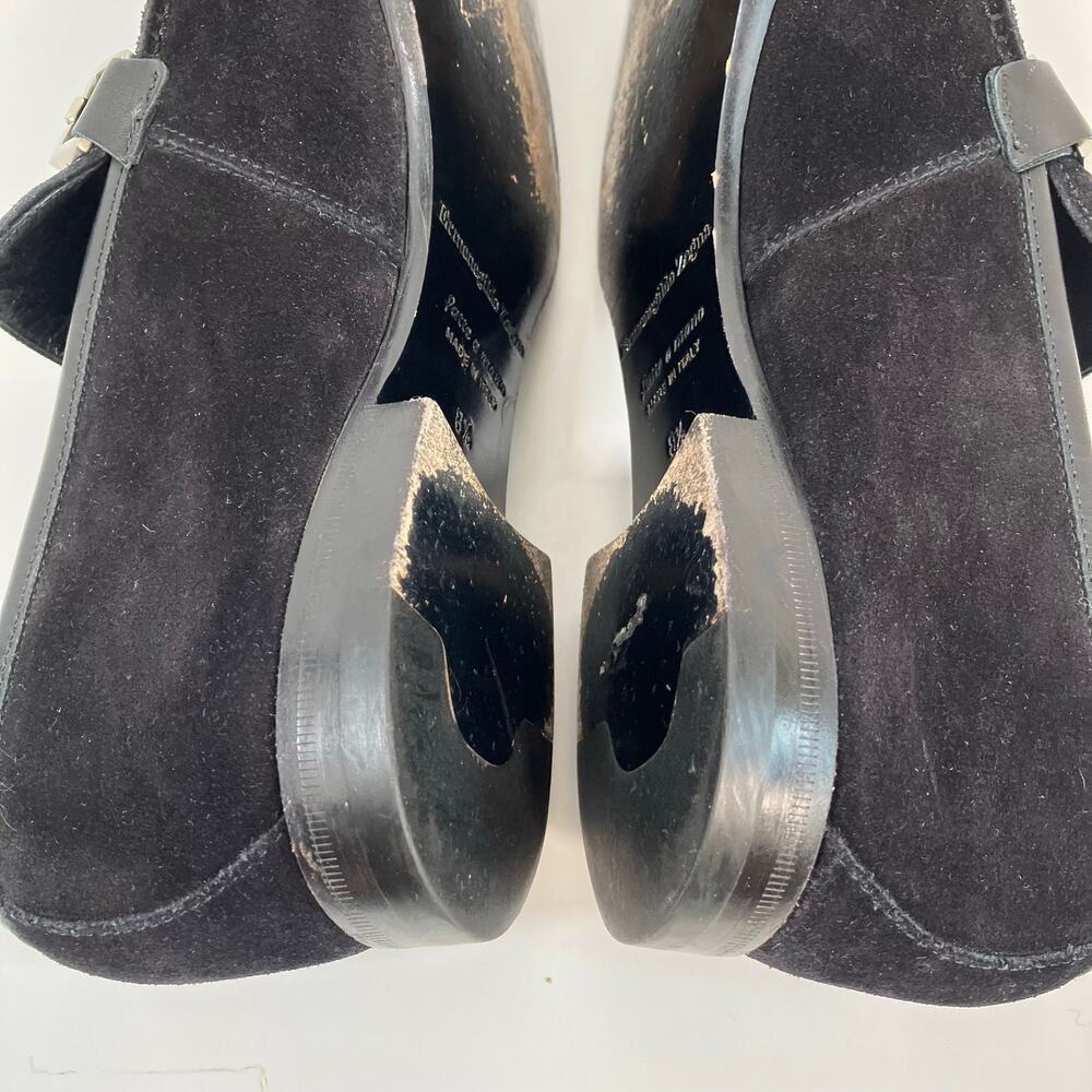 Ermenegildo Zegna Men’s 8.5 Black Suede Slip-On Horsebit Loafers Italian Made - Picture 13 of 16